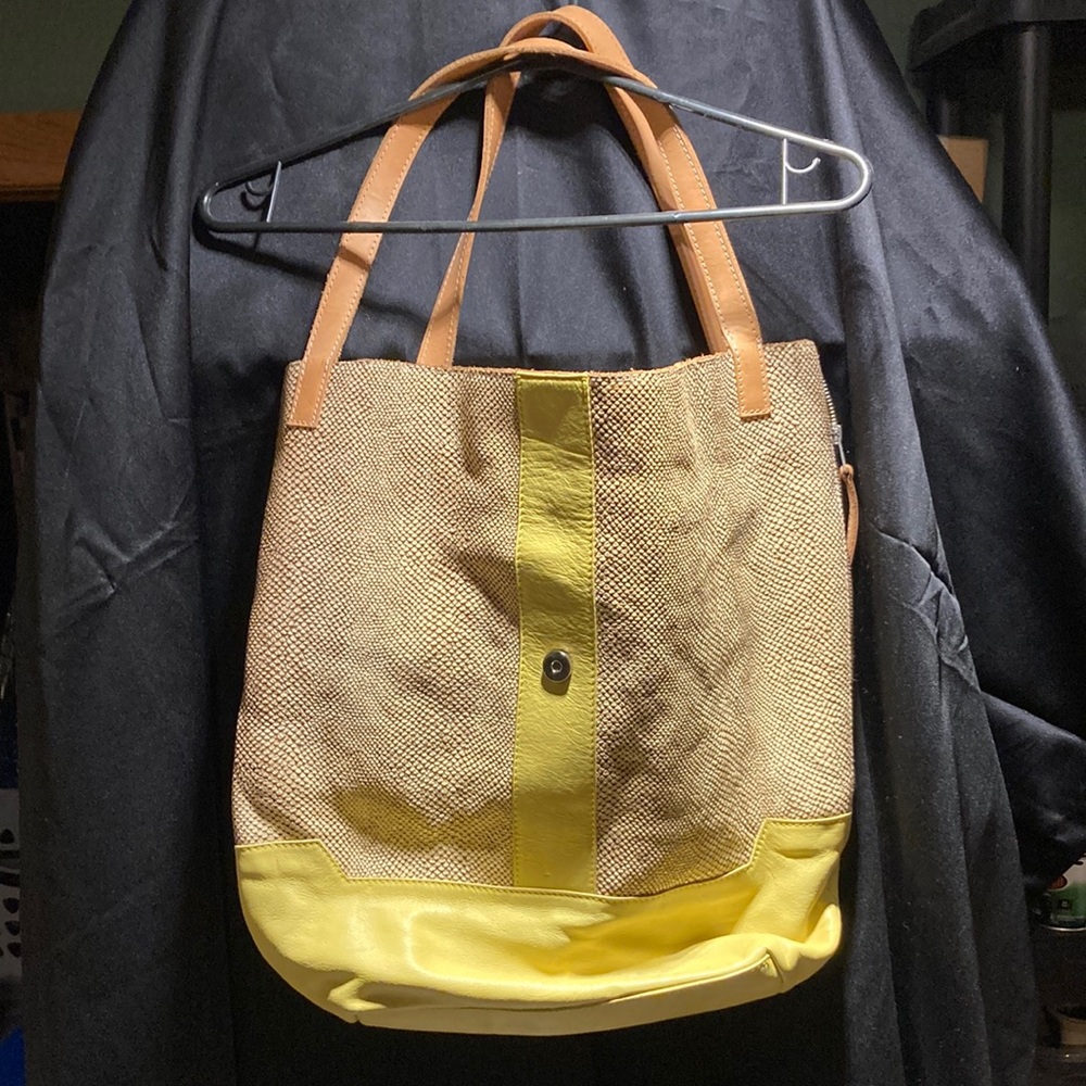 Cute Yellow Leather Handbag